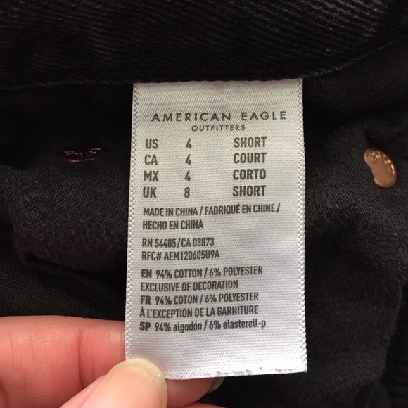 American Eagle Distressed Hi-Rise Girlfriend Jeans 4 Short - Picture 7 of 16